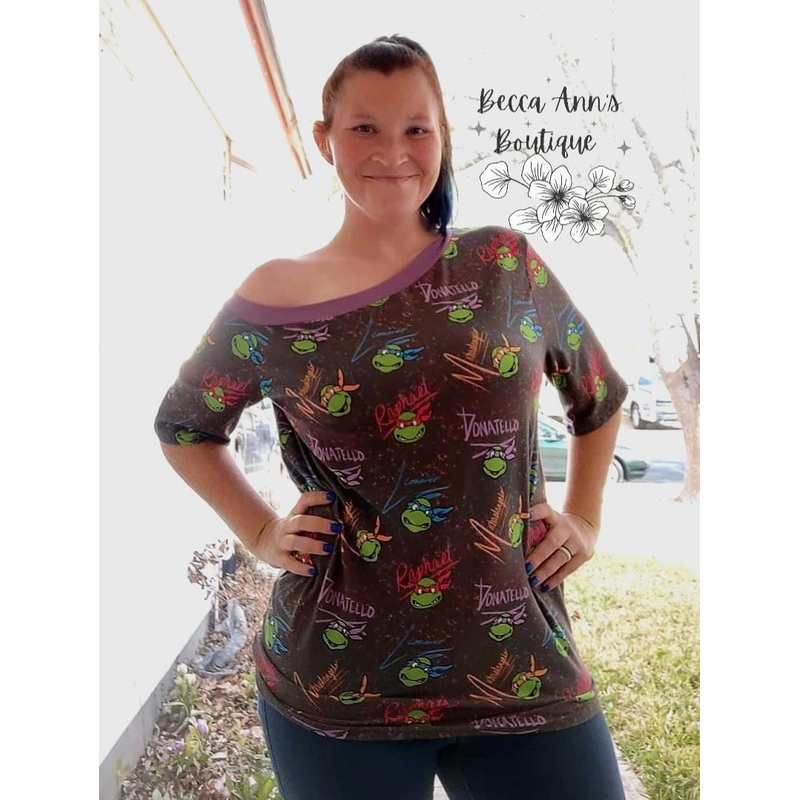 Adult Off Shoulder Top|XXS|XS|Small|Medium|Large|XL|1XL|2XL|3XL|4XL|Short Sleeve|Long Sleeve|Full Print|Solid Accent