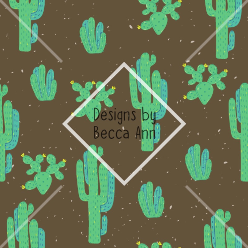 Assorted Cacti Seamless File|Bright|Muted|Set (2 files)