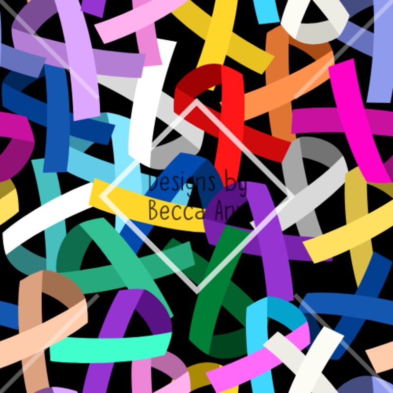 Cancer Ribbon Awareness Seamless File