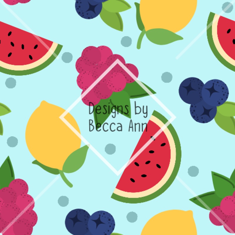 Colorful Fruit Assortment Seamless File