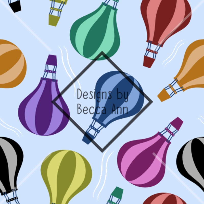 Colorful Hot Air Balloons Seamless File