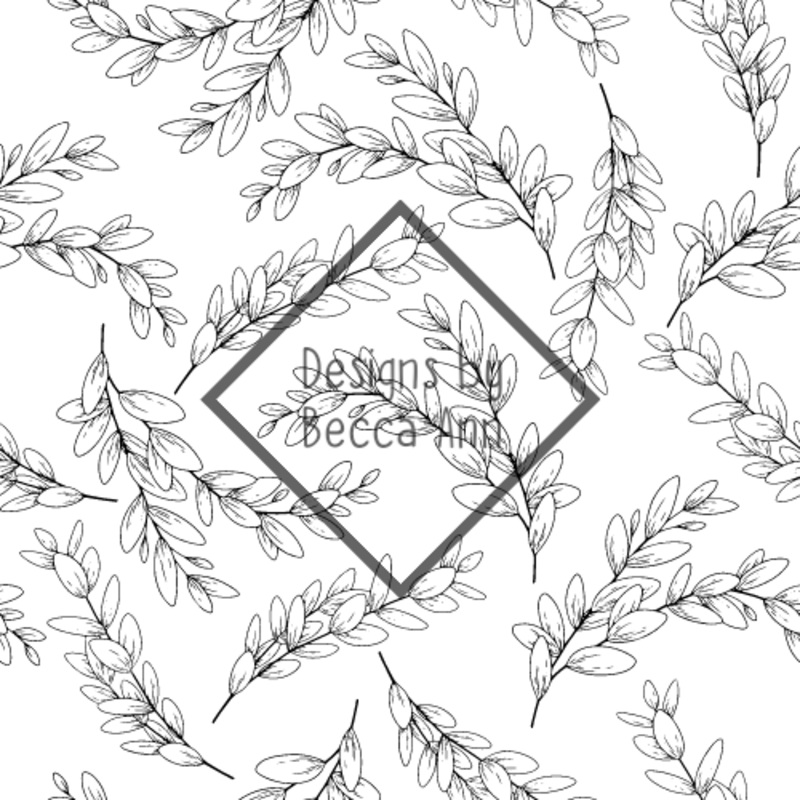 Dainty Leaves Seamless File|White with black leaves|Black with white leaves|White with blue accent|Blue with white leaves|White with pink accent|Pink with white leaves|Mint with white leaves|White with mint accent|Whole set (8 files)