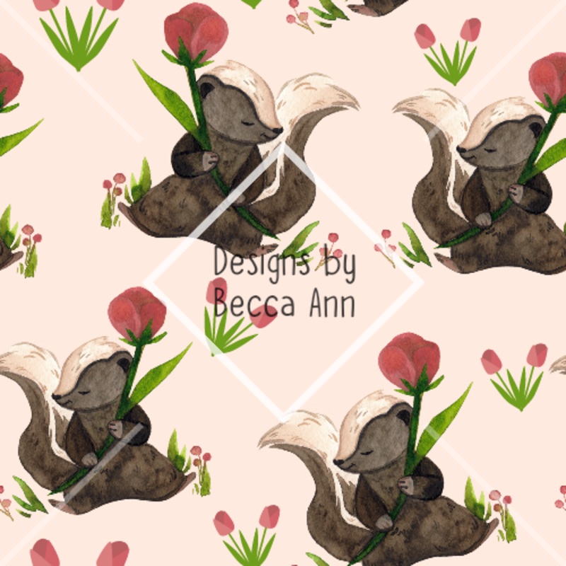 Floral Skunk Seamless File