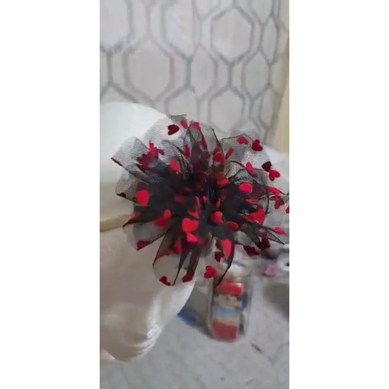 Messy Bow|Clip|Nylon (specifiy white, black, nude in notes)|4in|5in|6in|7in