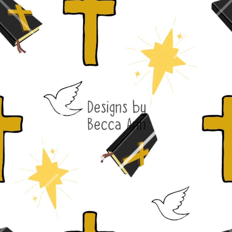 Religious Seamless File|White|Purple|Pale Yellow|Set (3 Files