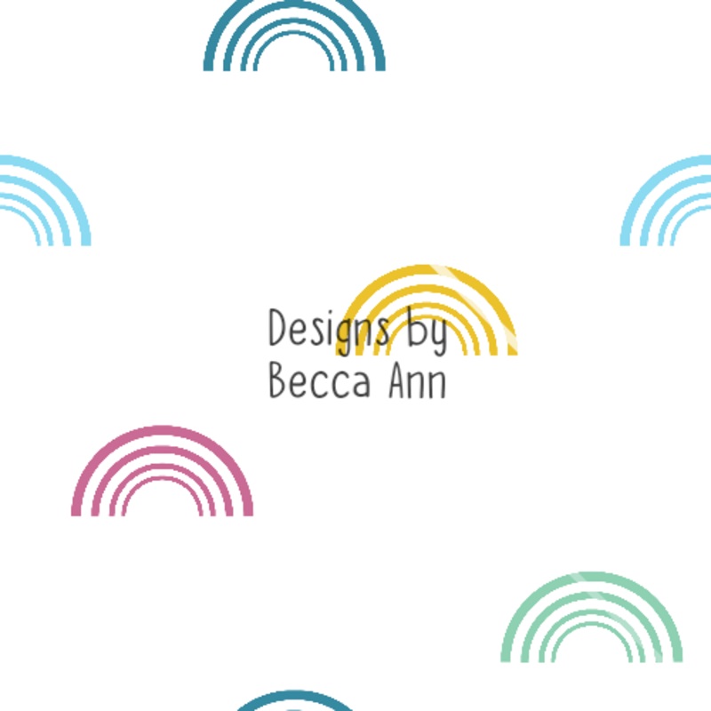 Simple Rainbow on White Seamless File