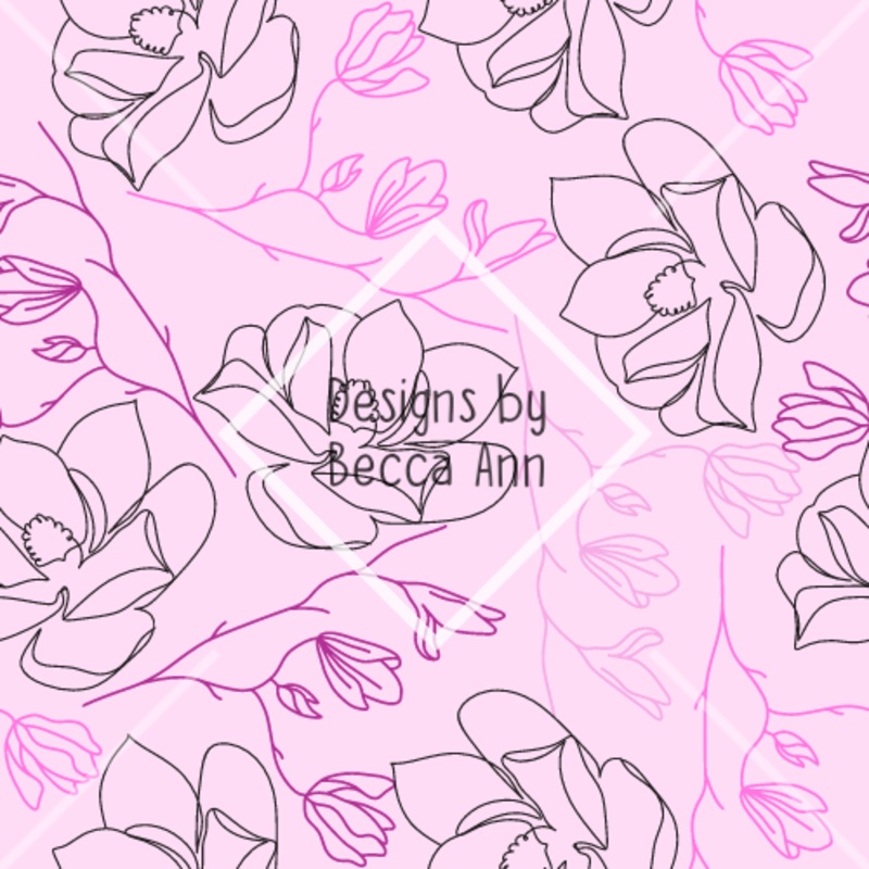 Sweet Pink Magnolia Seamless File