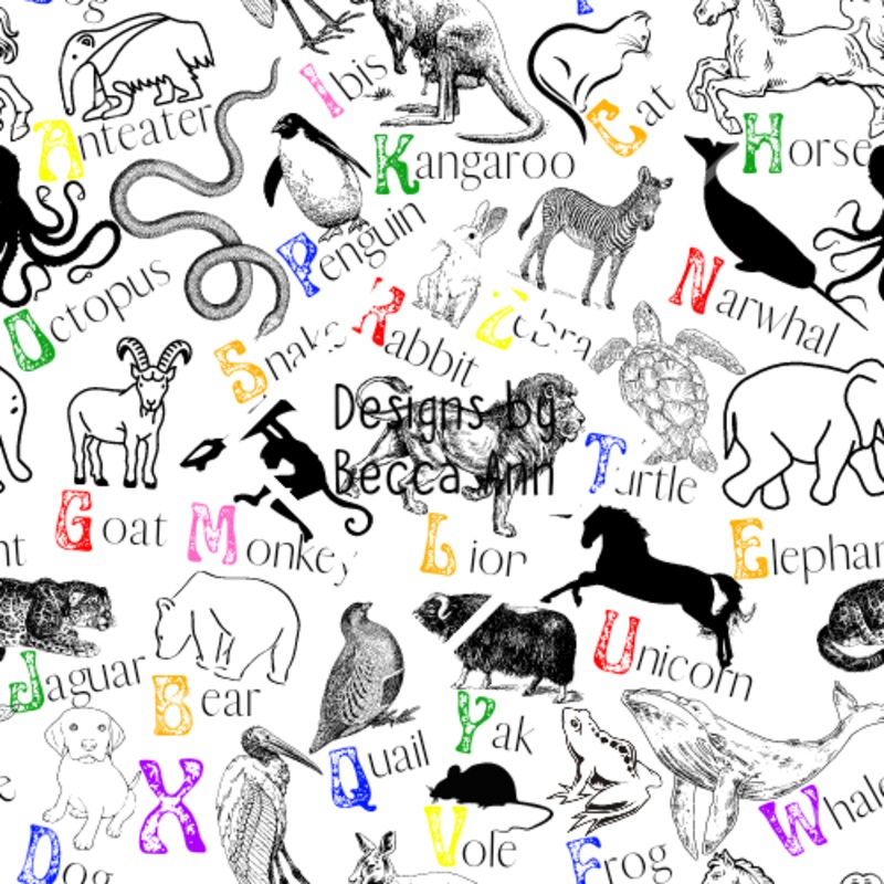 Alphabet Animal ABC Seamless File
