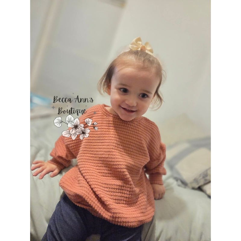 Banded Oversized Sweater|NB|0-3m|3-6m|6-9m|9-12m|12-18m|18-24m|2T|3T|4T|5T|5/6Y|6/7Y|Collar|Hooded