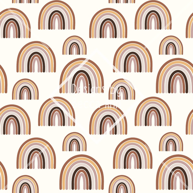 Boho Rainbows Seamless File|Solid Background|Plaid Background