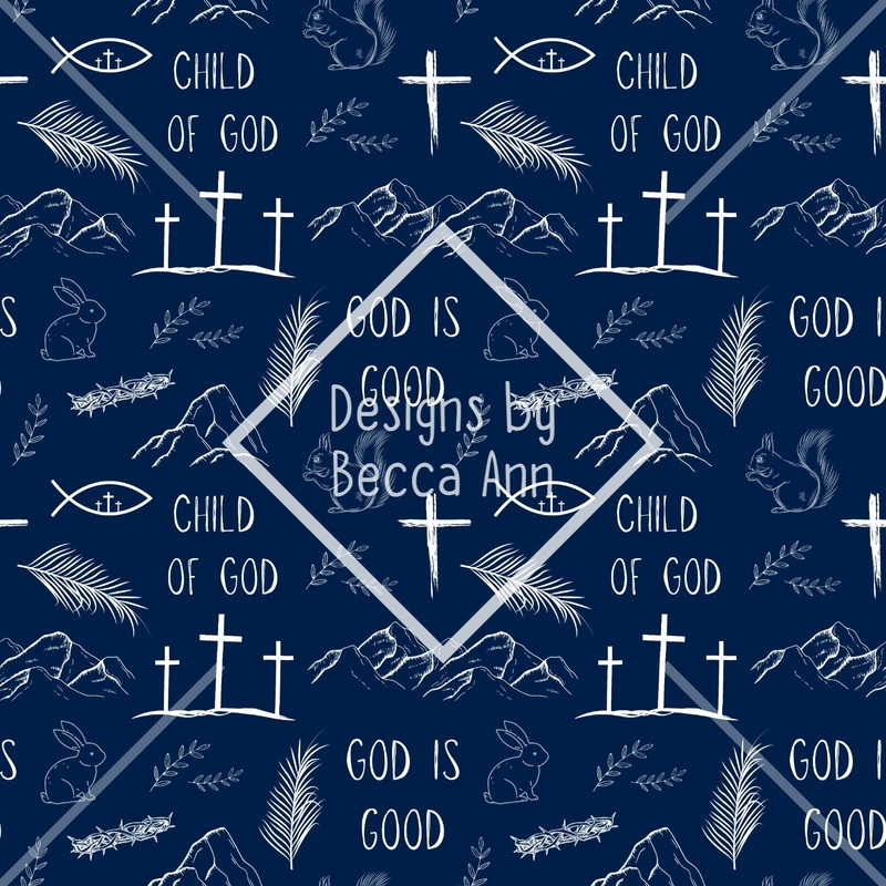 Child of God Seamless File|Neutral|Blue background