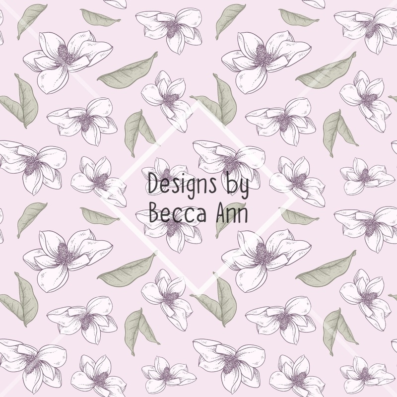 Magnolias Seamless File|Muted Blush|Sage|Yellow|Light|Dark