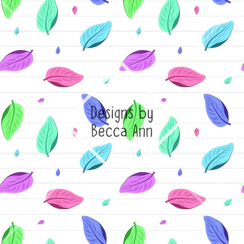 Neon Pastels Seamless File|Leaves|Flowers|Squares|File Set (3 files)