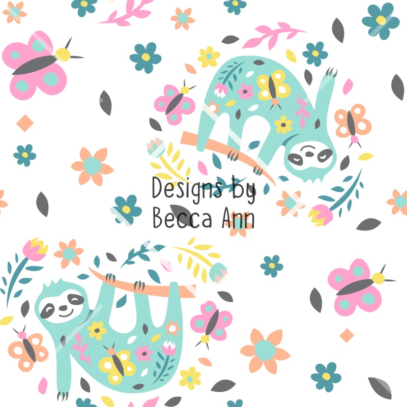 Pastel Sloths Seamless File|White|Dark|Panel (sub)