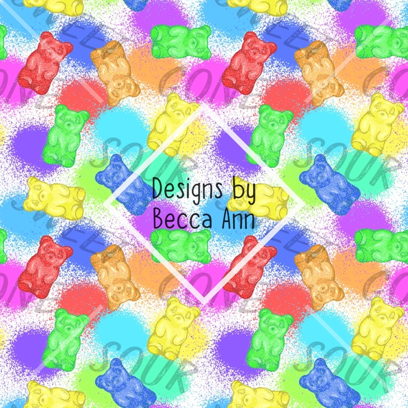 Sour Gummy Seamless File|Gummies|Background|Set (2 files)