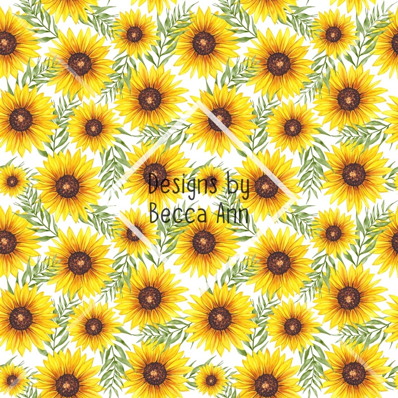 Sunny Sunflower Seamless File|Seamless|Png (sub image file)|Set (2 files)