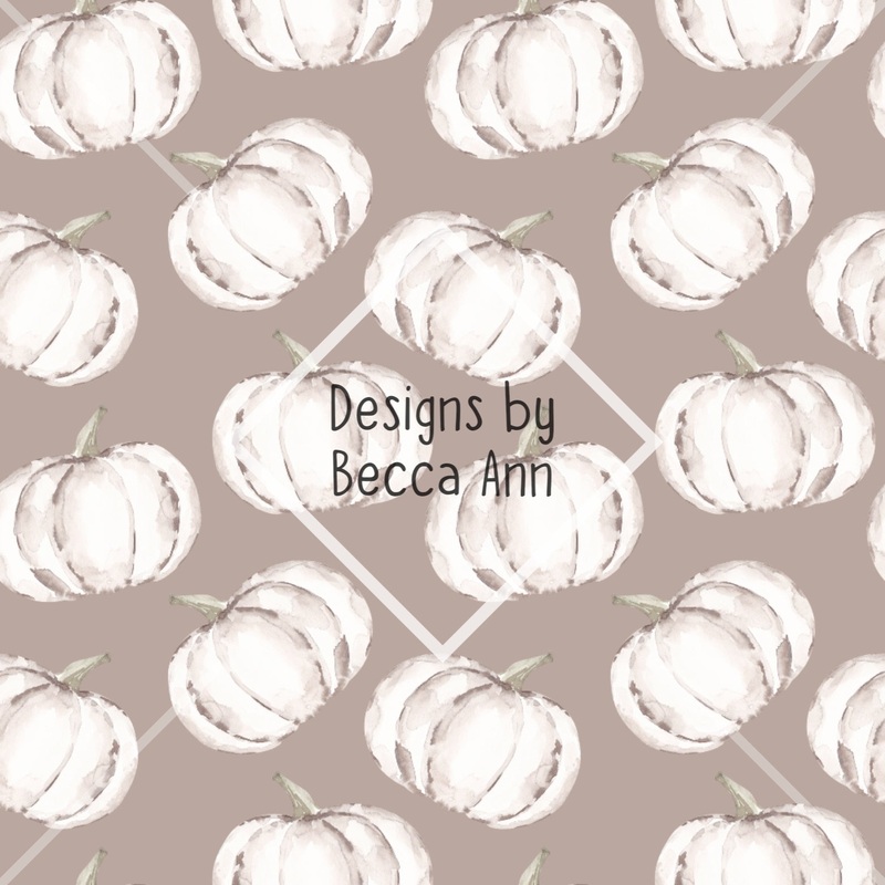 White Boho Pumpkins Seamless File