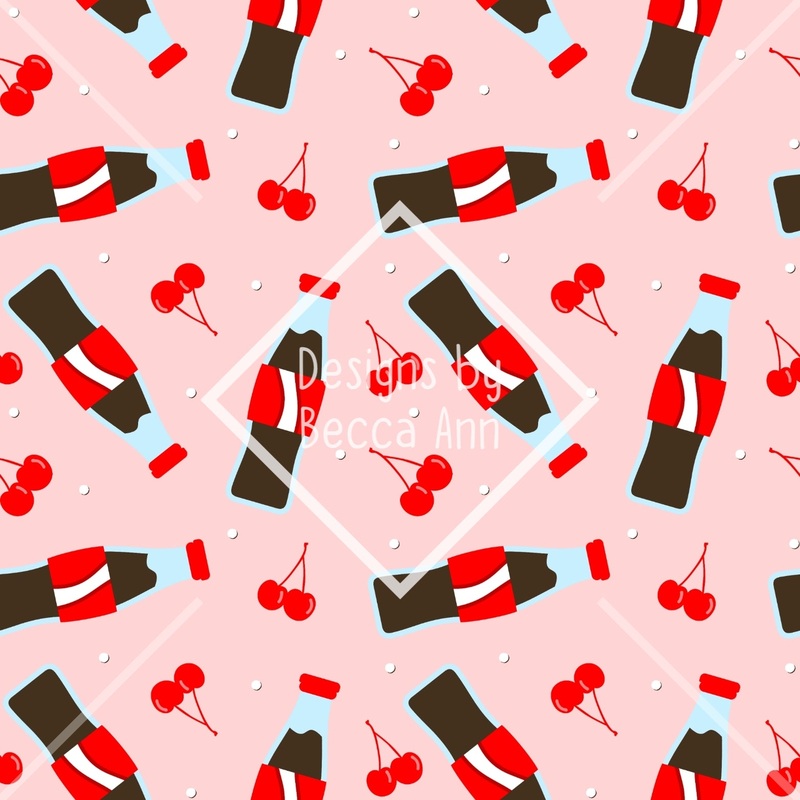 Bottles and cherries Seamless File