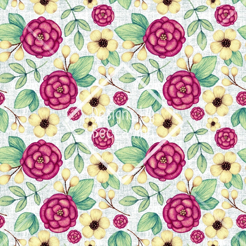 Bright Embroidery Floral Seamless File
