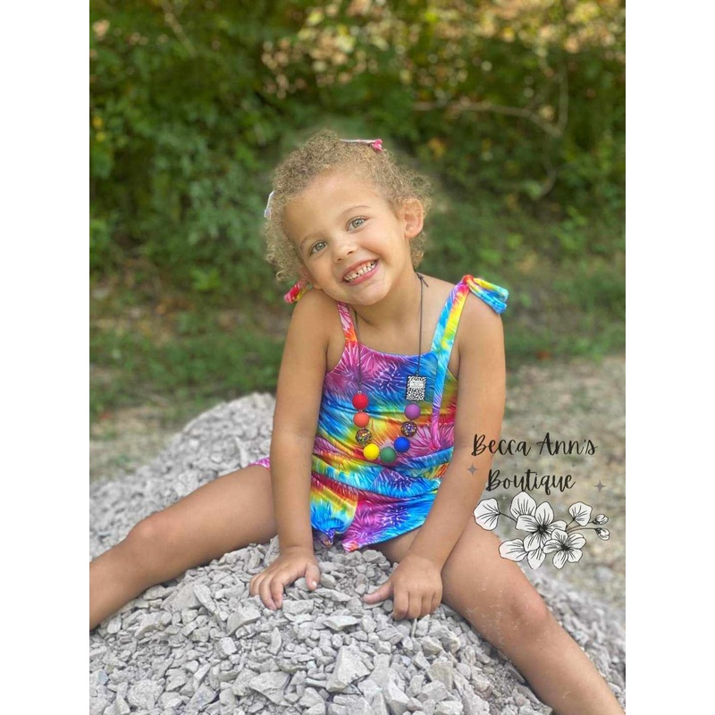Cinched Summer Jumper|2T|3T|4T|5T|6Y|7Y|8Y|9Y|10Y|11Y|12Y|13Y|14Y|Tank Straps|Shoulder Ties|Halter Tie|Shorts|Jumpsuit (pants)