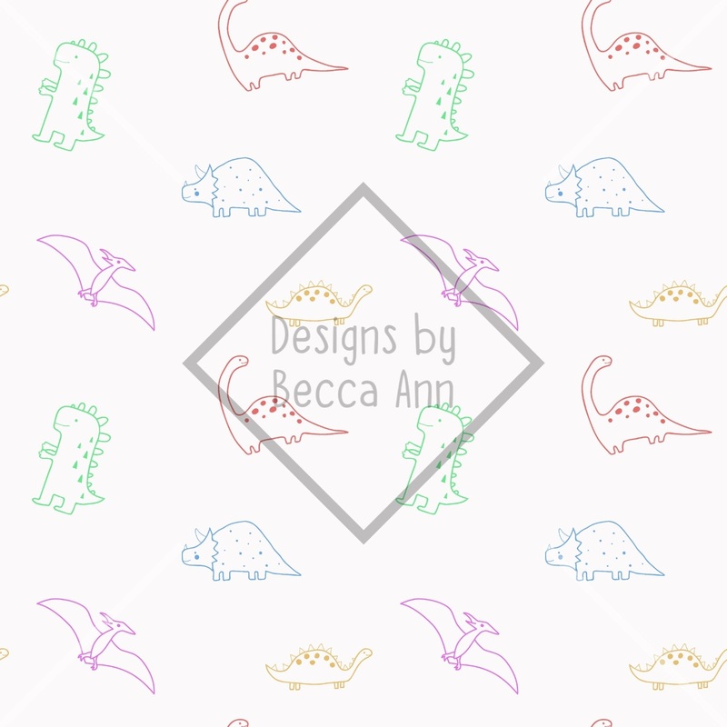 Dinosaur Outline Seamless File