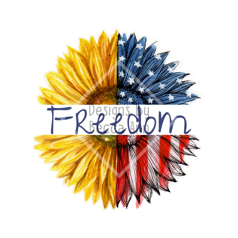 Patriotic Sunflowers Seamless File