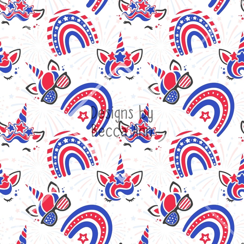 Patriotic Unicorn Seamless File