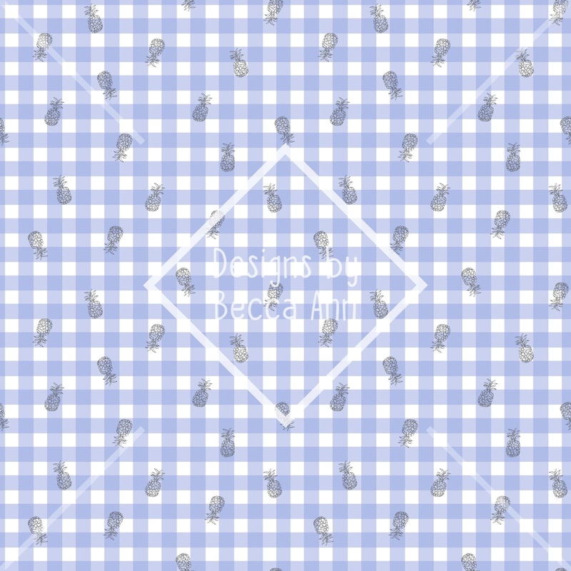 Pineapple Plaid Seamless File|Baby Blue|Pale Blue|Pale Yellow|Pale Pink|Pale Mint|Pale Coral|Custom Background Color — leave request in notes