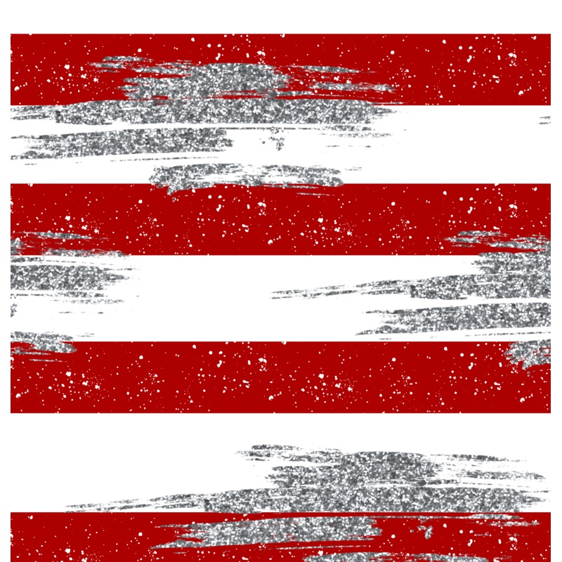 Red and White Stripes with Glitter