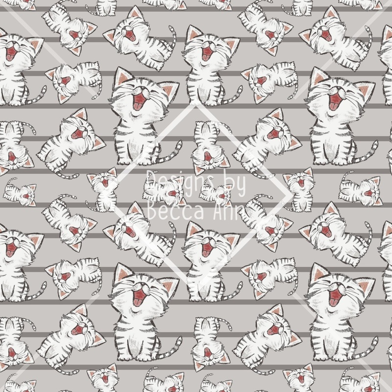 Yawning Cats Seamless File|Dark|Light