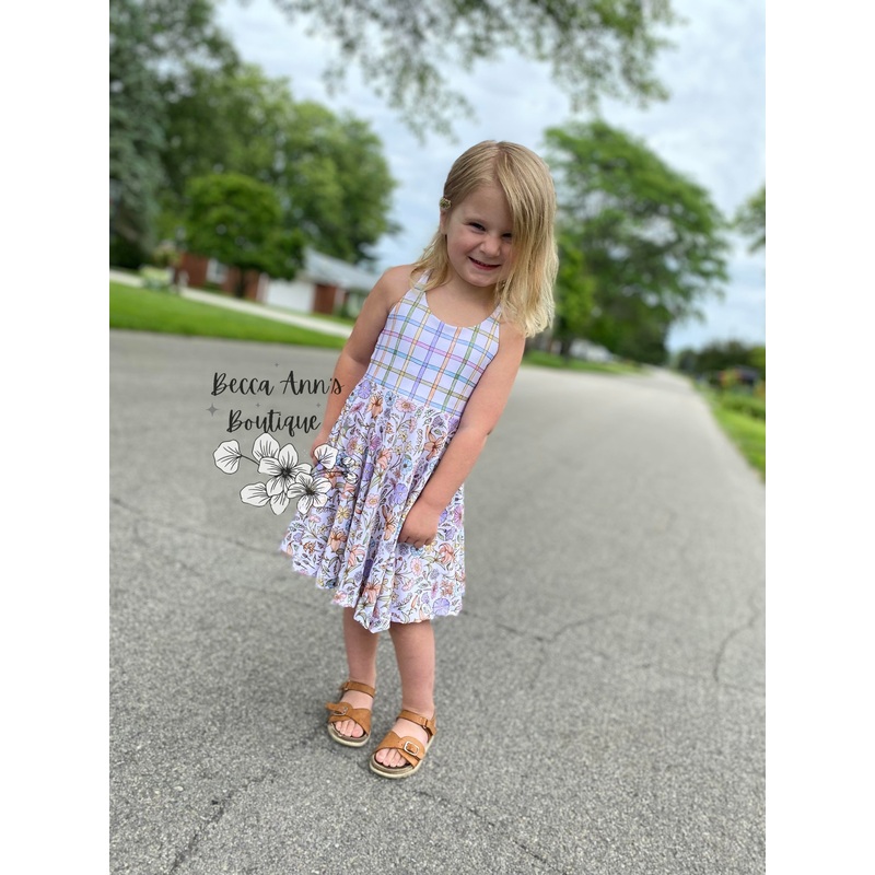 Youth Brielle Top/Dress|XS (4X/5X)|S (6/6X)|M (7/8Y)|L (10/12Y)|XL (14/16)|Straps (Halter tie or Crossback or Shoulder Tie) — Leave details in notes|Short Sleeve|Long Sleeve (Cuff or hemmed) — Leave details in notes|Top Skirt (peplum style)|Knee Length|