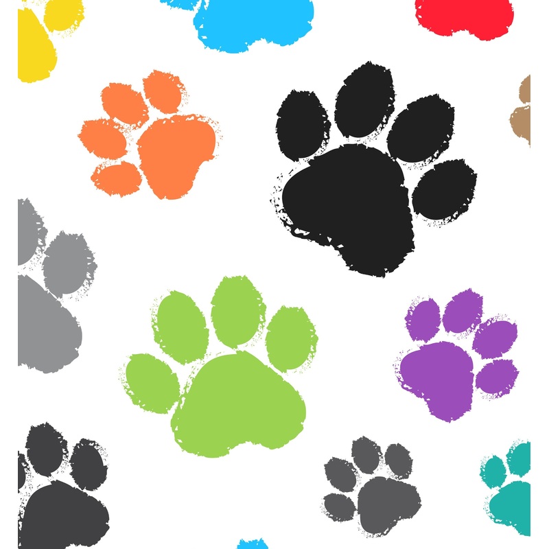 Colorful Paw Prints|DBP 230 (standard)|Bullet|Brushed Rib Knit (wide and soft stripes)|Swim|Waffle|Jersey Knit (light and airy)|Holographic (shimmery and shiny)|Medium Athletic (dry fit material)|Stretch Minky (cozy soft)|Thermal|Board Short (non stretch)