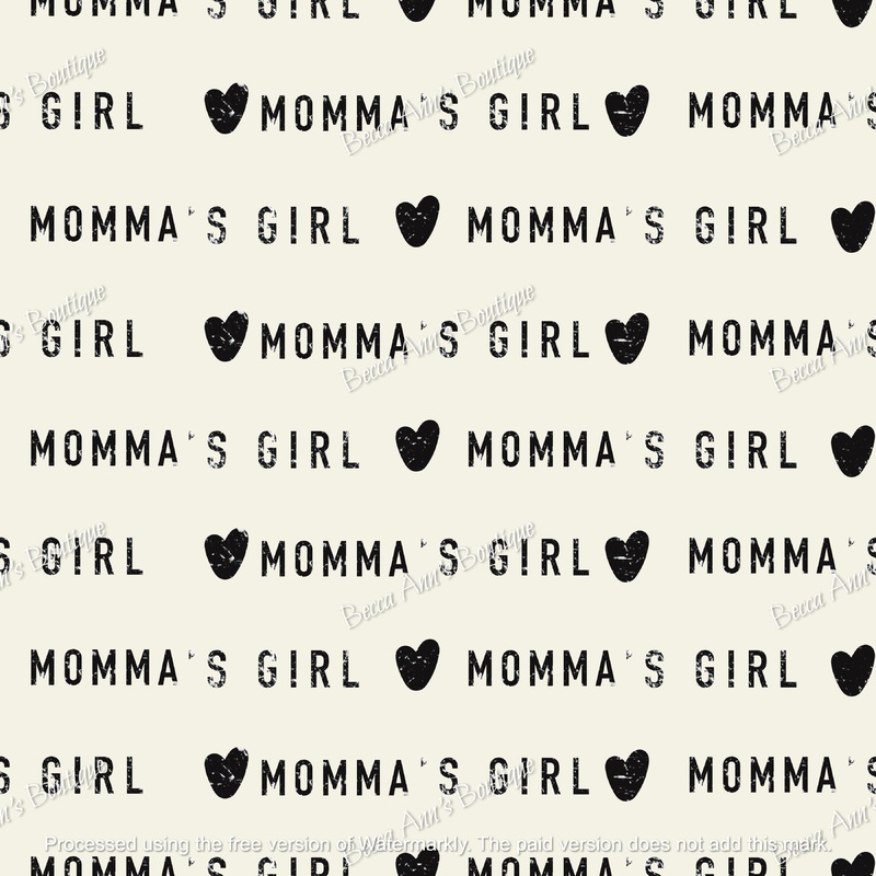 Momma’s Girl|DBP 230 (standard)|Bullet|Brushed Rib Knit (wide and soft stripes)|Swim|Waffle|Jersey Knit (light and airy)|Holographic (shimmery and shiny)|Medium Athletic (dry fit material)|Stretch Minky (cozy soft)|Thermal|Board Short (non stretch)|Mesh (