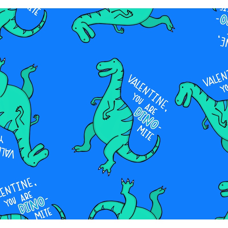 Valentine Dino mite|DBP 230 (standard)|Bullet|Brushed Rib Knit (wide and soft stripes)|Swim|Waffle|Jersey Knit (light and airy)|Holographic (shimmery and shiny)|Medium Athletic (dry fit material)|Stretch Minky (cozy soft)|Thermal|Board Short (non stretch)