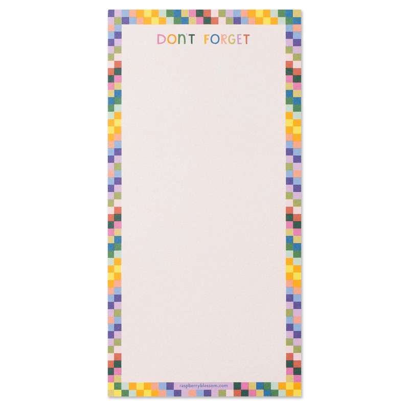 Rainbow Squares Dont Forget List Pad