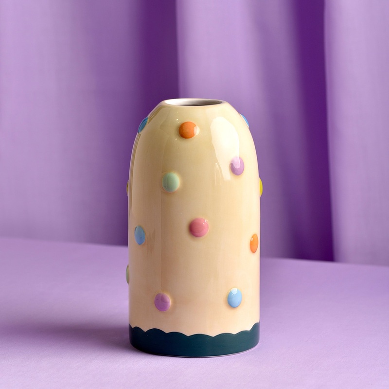 Raspberry Blossom Bobble Multi Coloured Vase