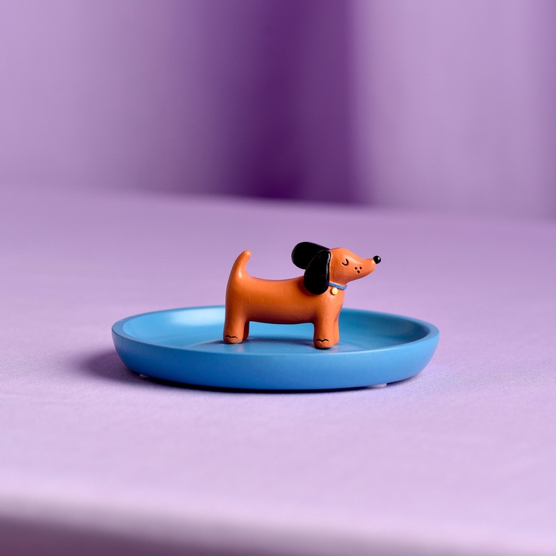 Raspberry Blossom Dog Trinket Dish