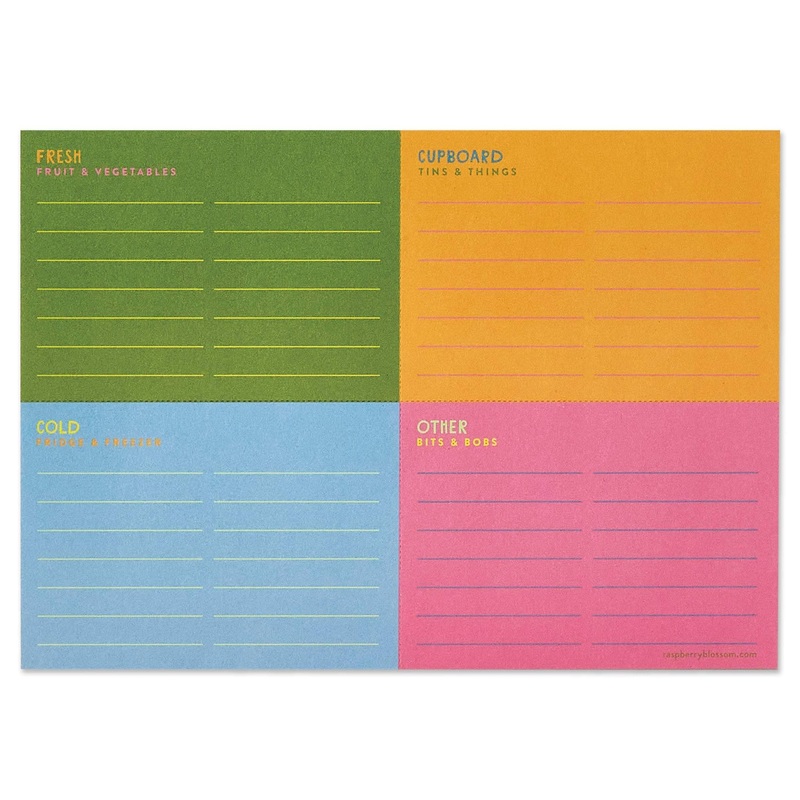 Shopping list with tear off sections