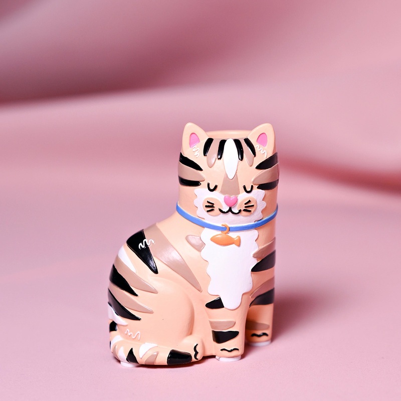 Raspberry Blossom Matchstick Holder – Cat