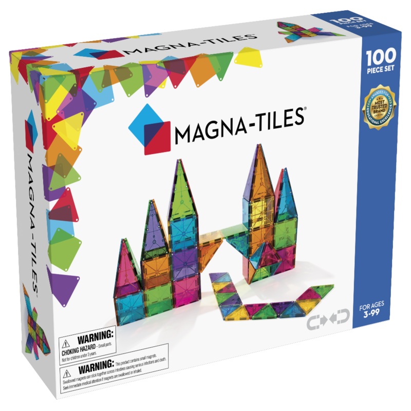 Magna Tiles Clear Colors 100 Piece Set