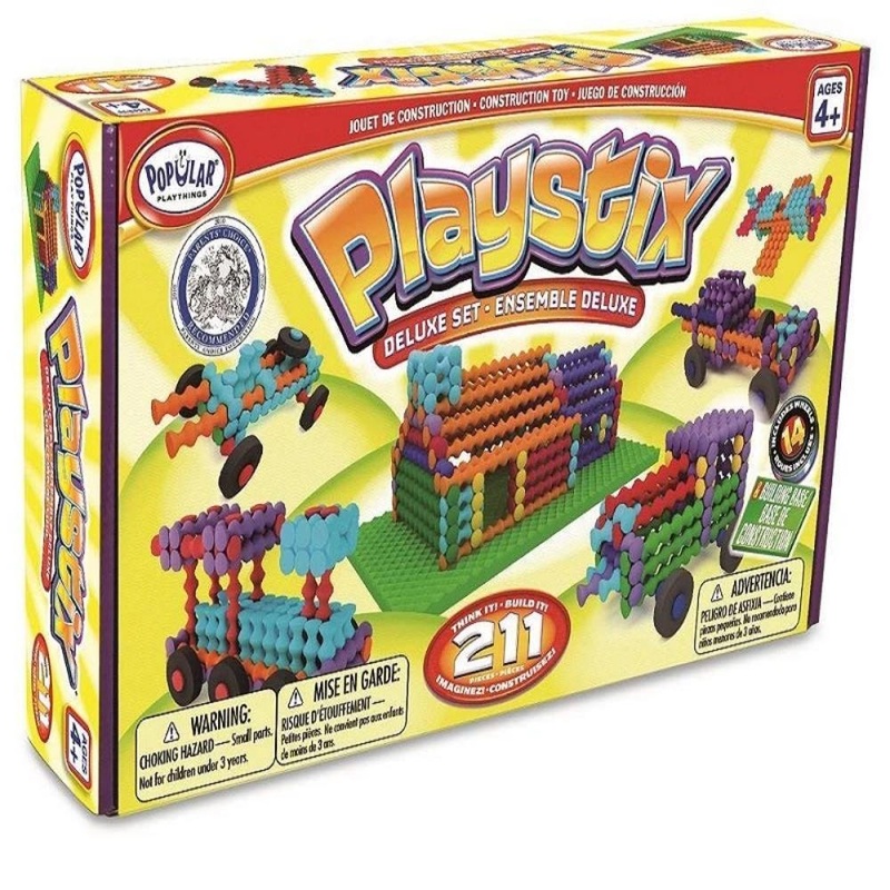 Popular Playthings Playstix Deluxe Set – 211 pcs