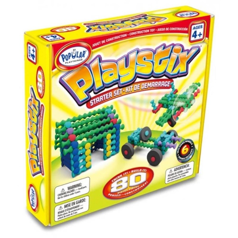 Popular Playthings Playstix Starter Set – 80 pcs