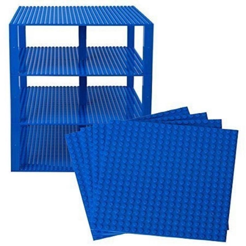 Strictly Briks Brik Tower – 10 x 10 – 4 Pack – Blue