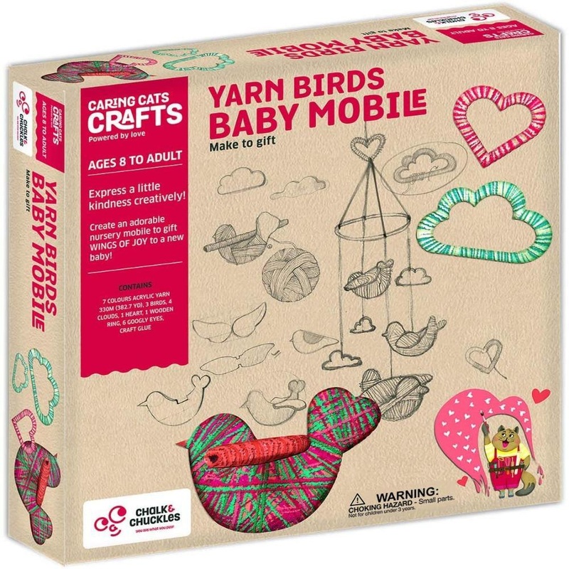 Chalk & Chuckles Yarn Birds Baby Mobile