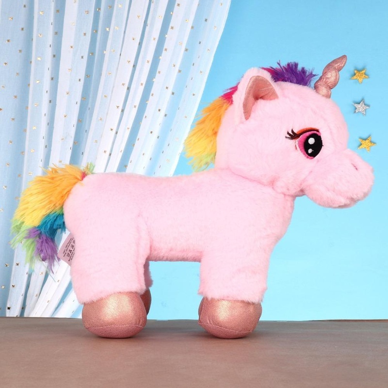 Mirada 32cm Standing Unicorn Pink