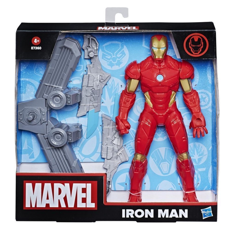 Marvel Avengers Olympus Series Iron Man Action Figure, 9.5-Inch Scale Action Figure Toy, Includes 3 Premium Accessories
