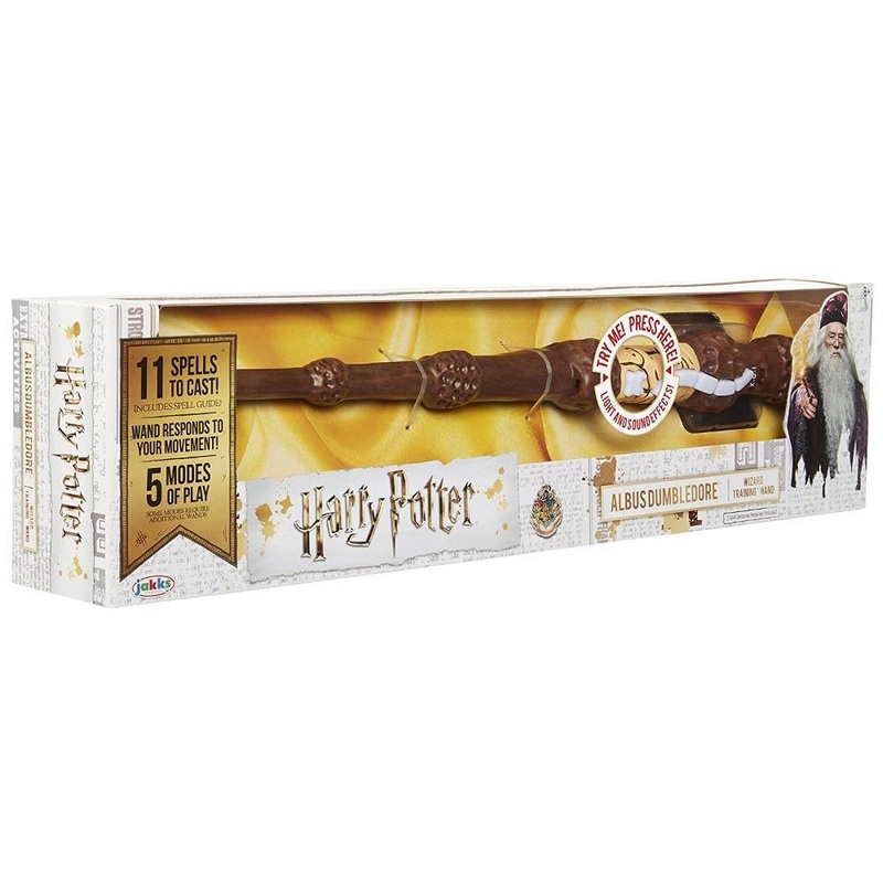 Harry Potter, Albus Dumbledore’s Wizard Training Wand – 11 SPELLS To Cast! Official Toy Wand with Lights & Sounds