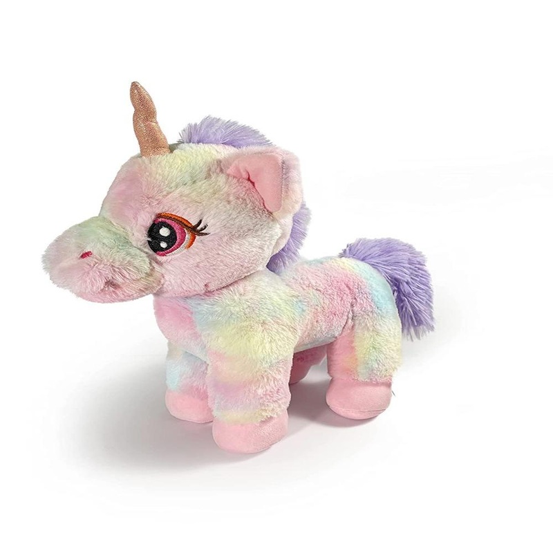 Mirada 32cm Standing Unicorn  with Glitter Horn Soft Toy (Multicolor)