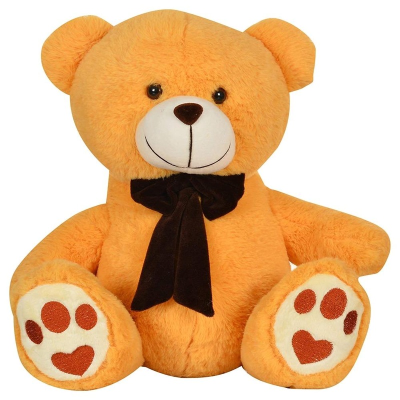 Mirada 33cm Sitting Teddy Bear with Tie Soft Toy – Brown