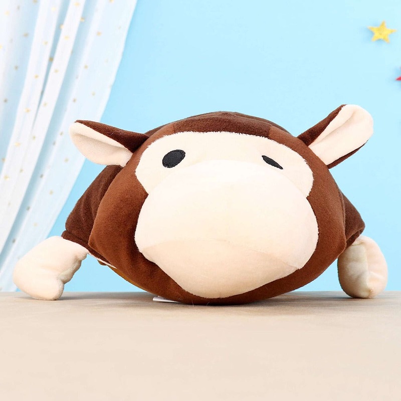 Hilife Flippo Plushies Reversible Monkey & Bull Soft Toy Brown – 40 cm